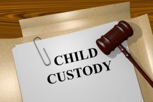 Render illustration of Child Custody title on Legal Documents