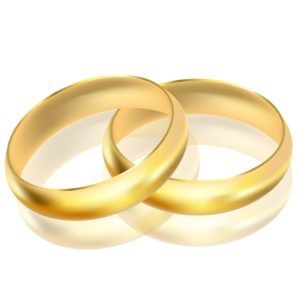 Vector illustration of gold rings