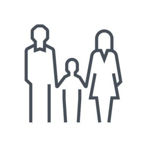 Family law icon suitable for info graphics, websites and print media and  interfaces. Line vector icon. Human face, head, line vector icon.